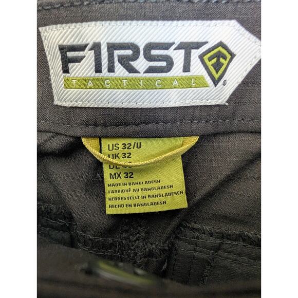 First Tactical V2 Tactical Pants Mens 32 Black Unhemmed Ripstop Straight Leg NWT - Picture 4 of 5